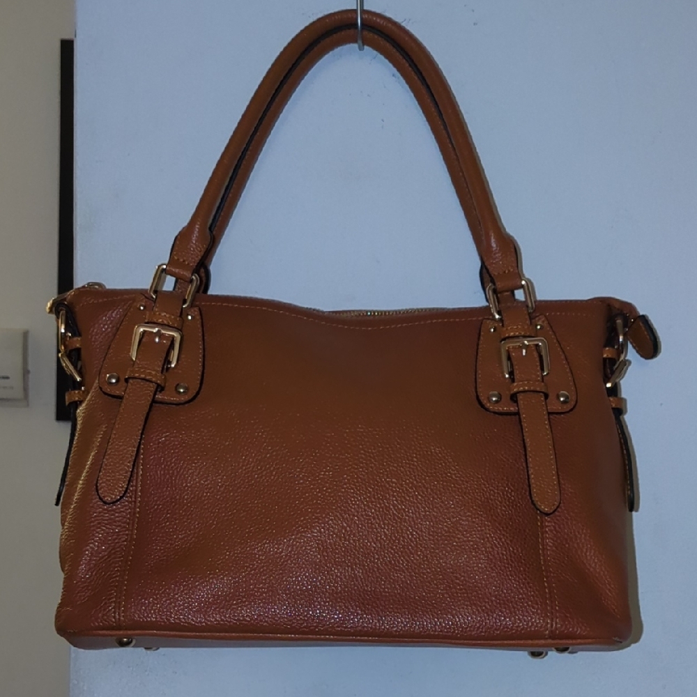 Chic Katee Brown Genuine Leather Shoulder Bag NOW ONLY $60